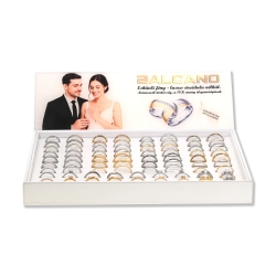 BALCANO / 328-Piece Stainless Steel Wedding and Engagement Ring Collection Including Display - Core collection