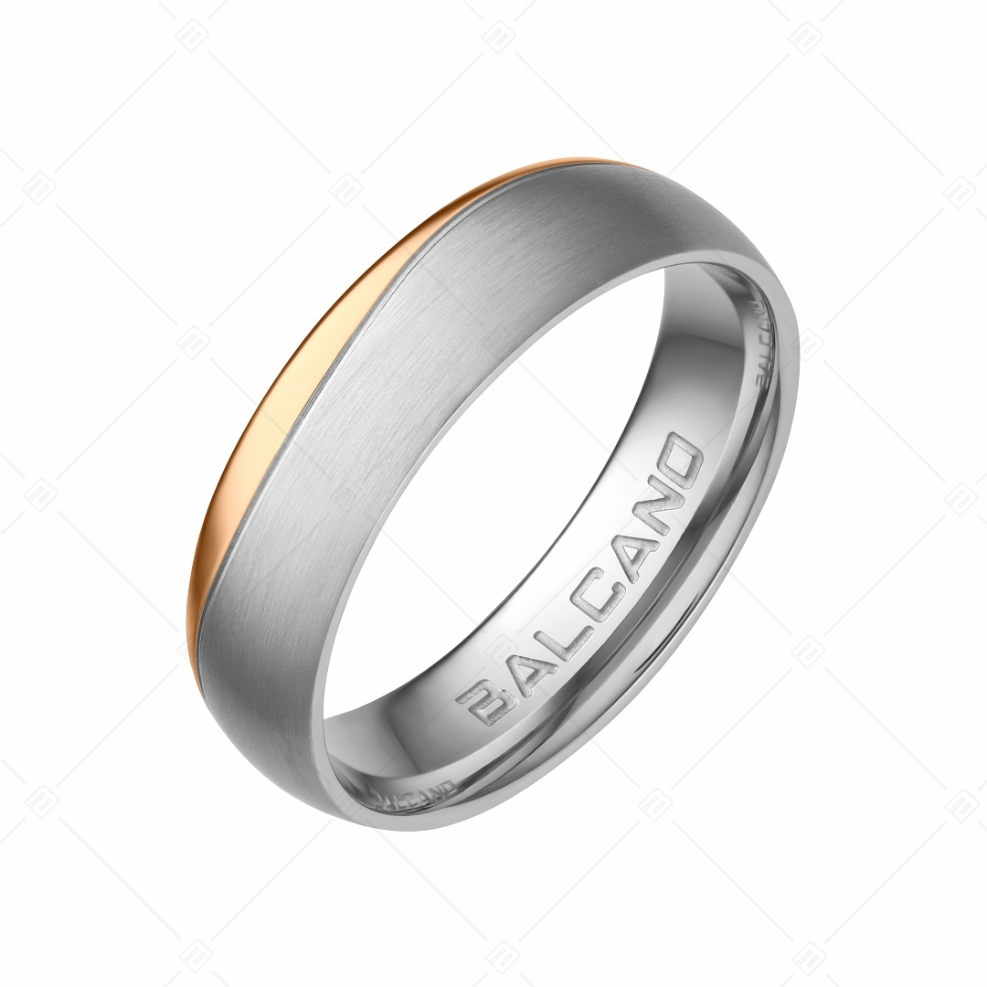 BALCANO - Venus / Stainless steel ring with 18K rose gold plating (030023ZY99)