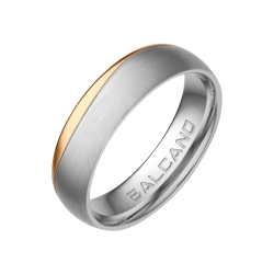 BALCANO - Venus / Stainless steel ring with 18K rose gold plating