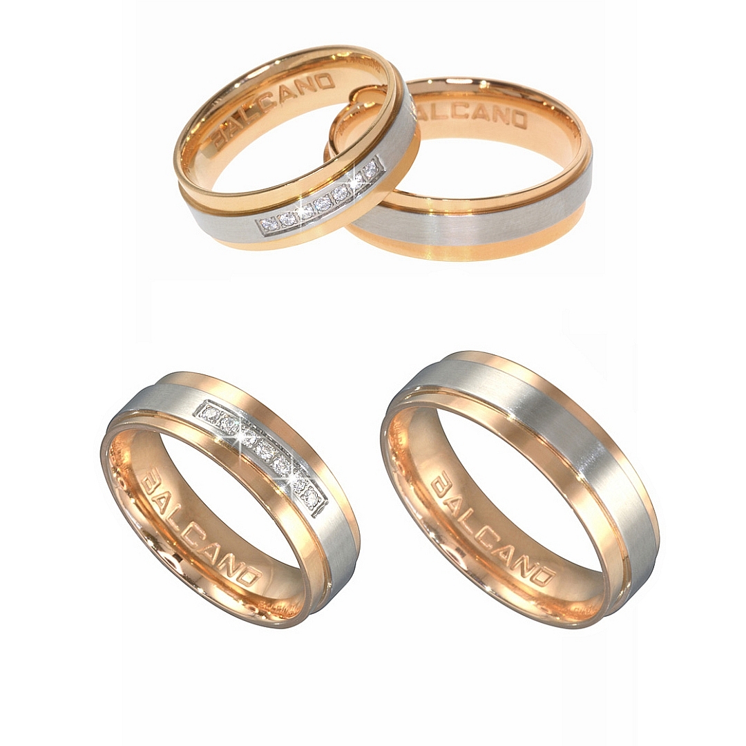 BALCANO - Cinto / Bague en acier inoxydable plaqué or rose 18K avec pierres précieuses zirconium (030025ZY00)