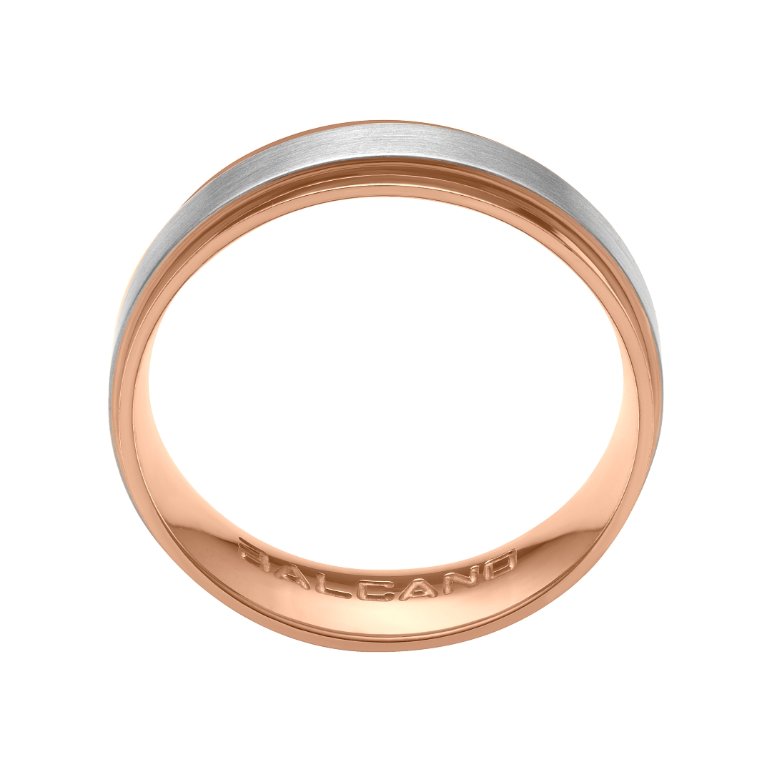 BALCANO - Cinto / Edelstahl Trauring mit 18K Roségold Beschichtung (030025ZY99)