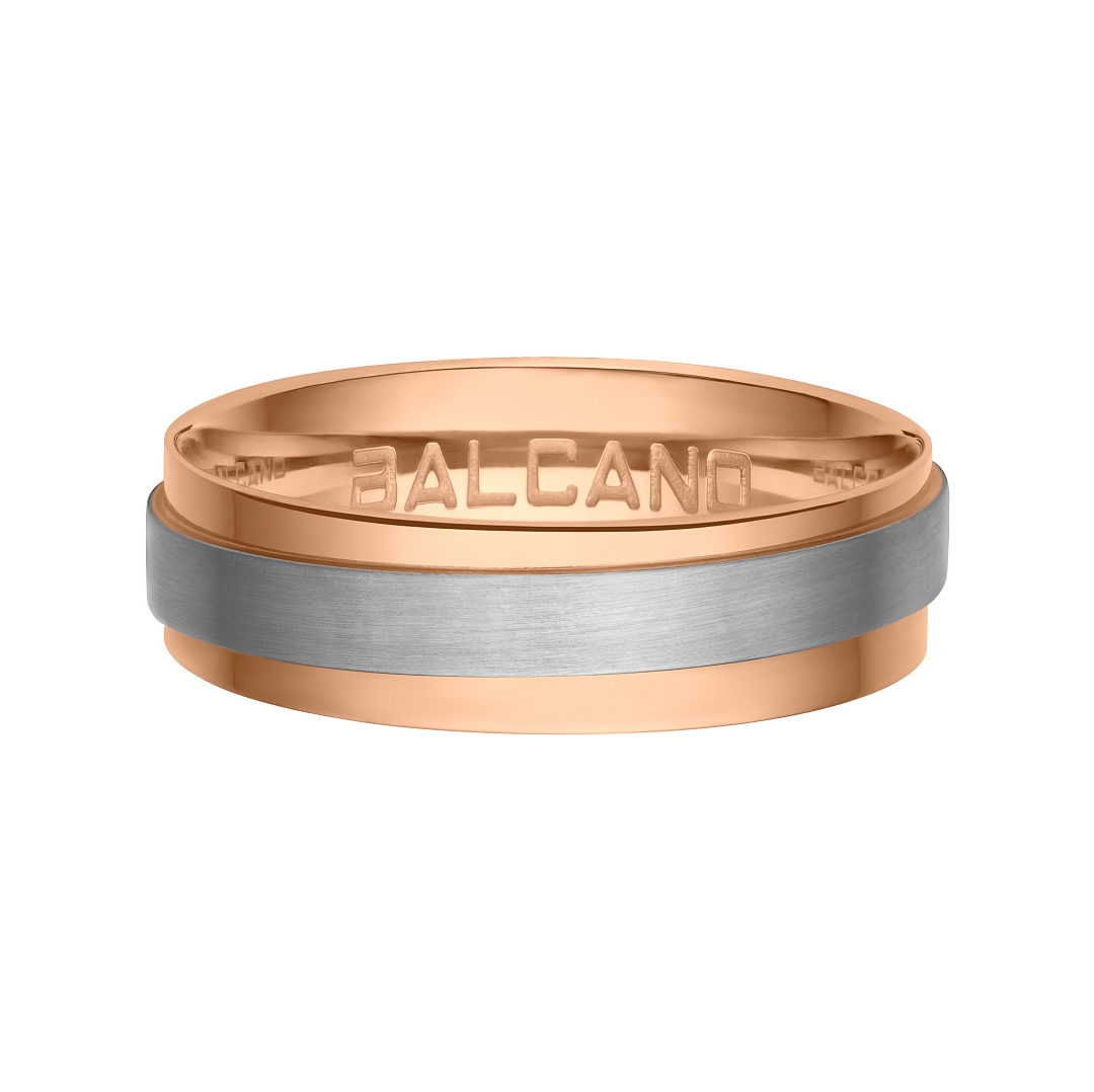 BALCANO - Cinto / Edelstahl Trauring mit 18K Roségold Beschichtung (030025ZY99)