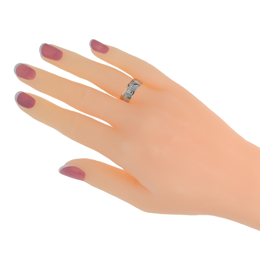 BALCANO - Aurora / Bague en acier inoxydable plaqué or rose 18K avec pierres précieuses zirconium (030026ZY00)