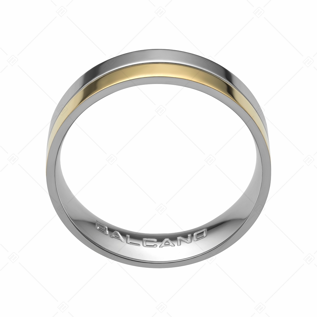 BALCANO - Simile / Stainless steel ring with 18K gold plating (030028ZY99)