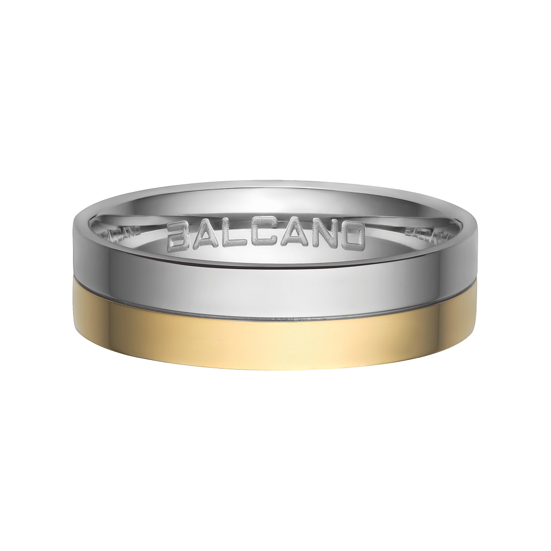 BALCANO - Simile / Edelstahl Trauring mit 18K Gold Beschichtung (030028ZY99)