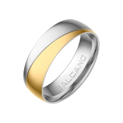 BALCANO - Regal / 18K Gold Plated Stainless Steel Ring