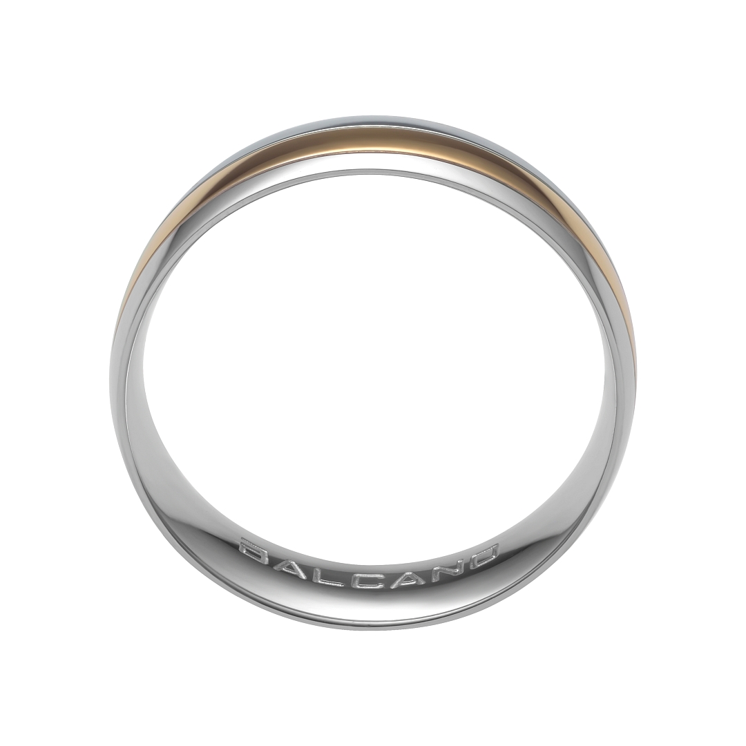 BALCANO - Iris / Bague en acier inoxydable plaqué or 18K (030031ZY99)