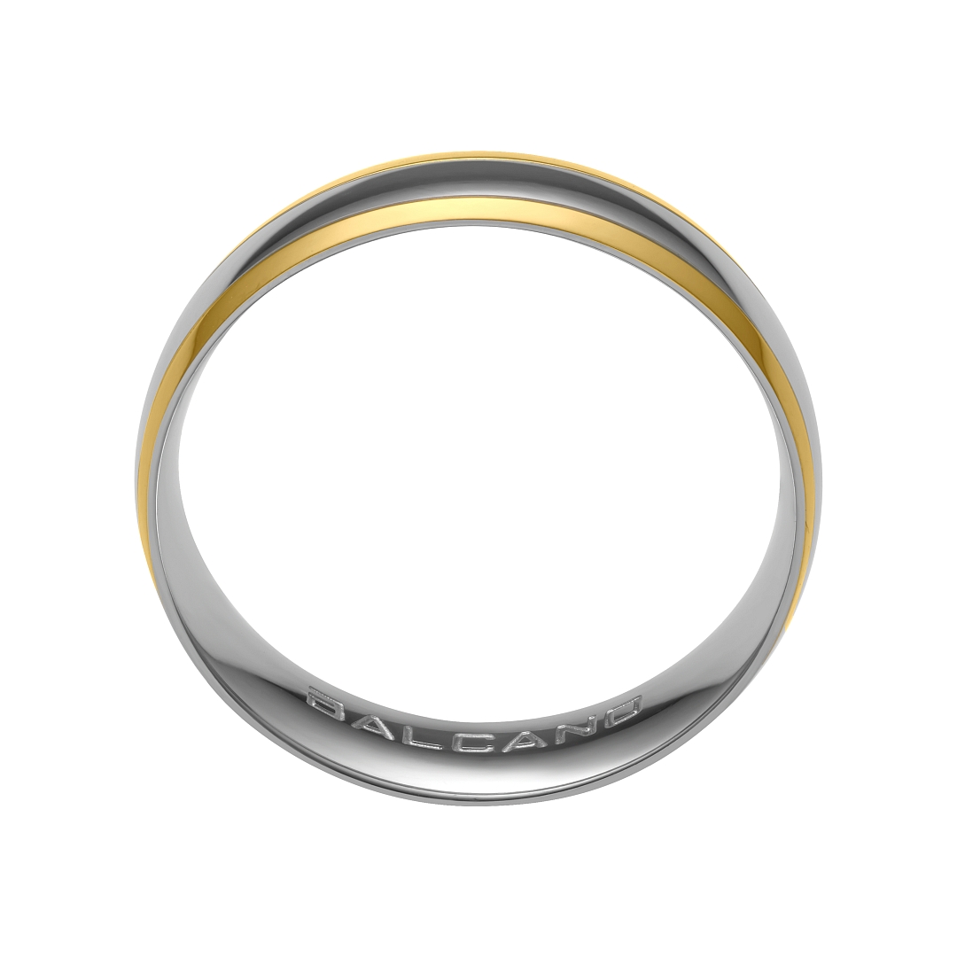 BALCANO - Camino / Bague en acier inoxydable plaqué or 18K (030032ZY99)