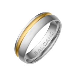 BALCANO - Sendero / Edelstahl Trauring mit 18K Gold Beschichtung