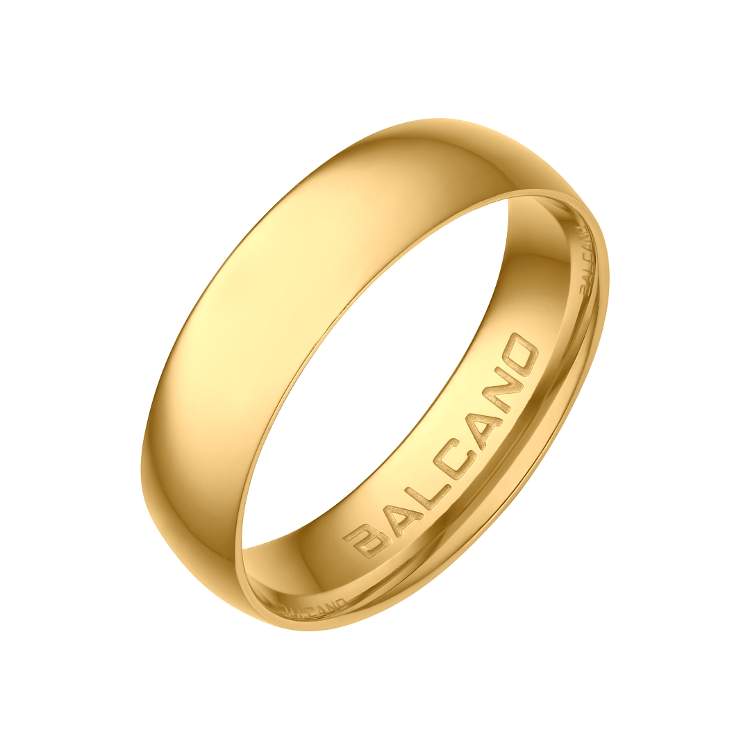 BALCANO - Solis / Bague en acier inoxydable plaqué or 18K (030034ZY99)