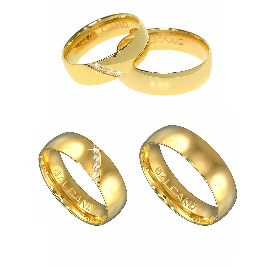 BALCANO - Solis / Bague en acier inoxydable plaqué or 18K (030034ZY99)