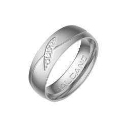 BALCANO - Unda / Stainless Steel Ring With Cubic Zirconia Gemstones