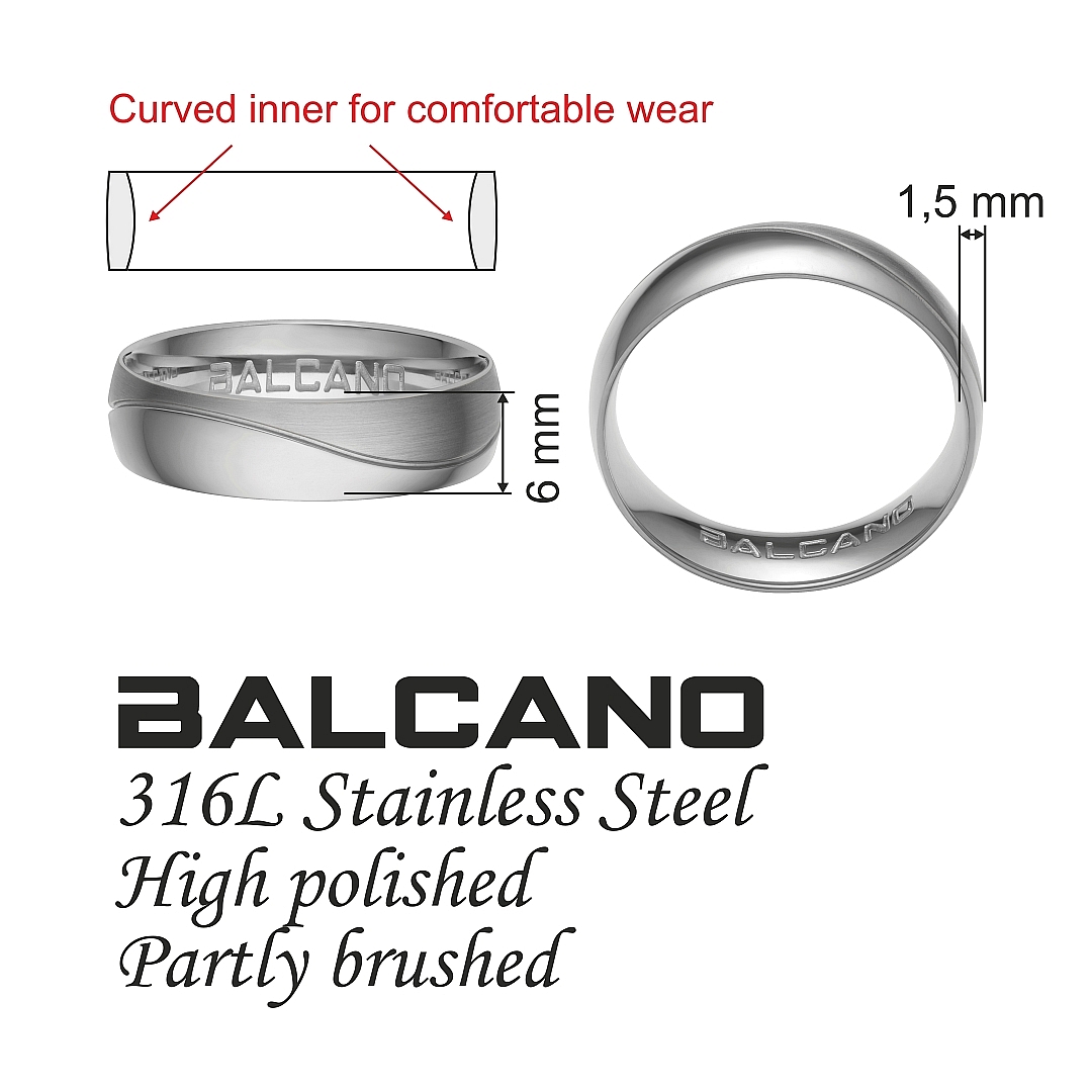 BALCANO - Unda / Stainless Steel Ring (030035ZY99)
