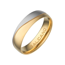 BALCANO - Unda / 18K Gold Plated Stainless Steel Ring