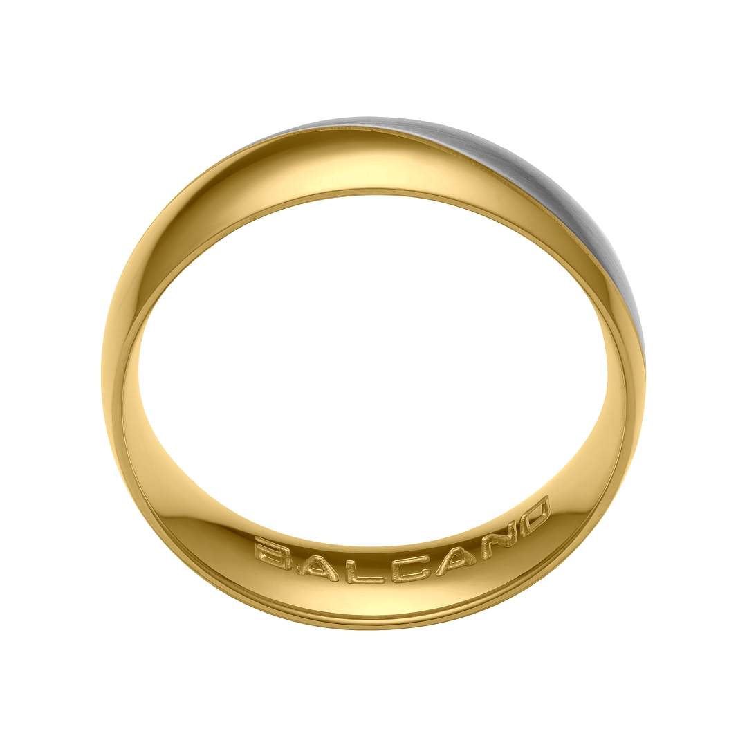 BALCANO - Unda / Edelstahl Trauring mit 18K Gold Beschichtung (030036ZY99)
