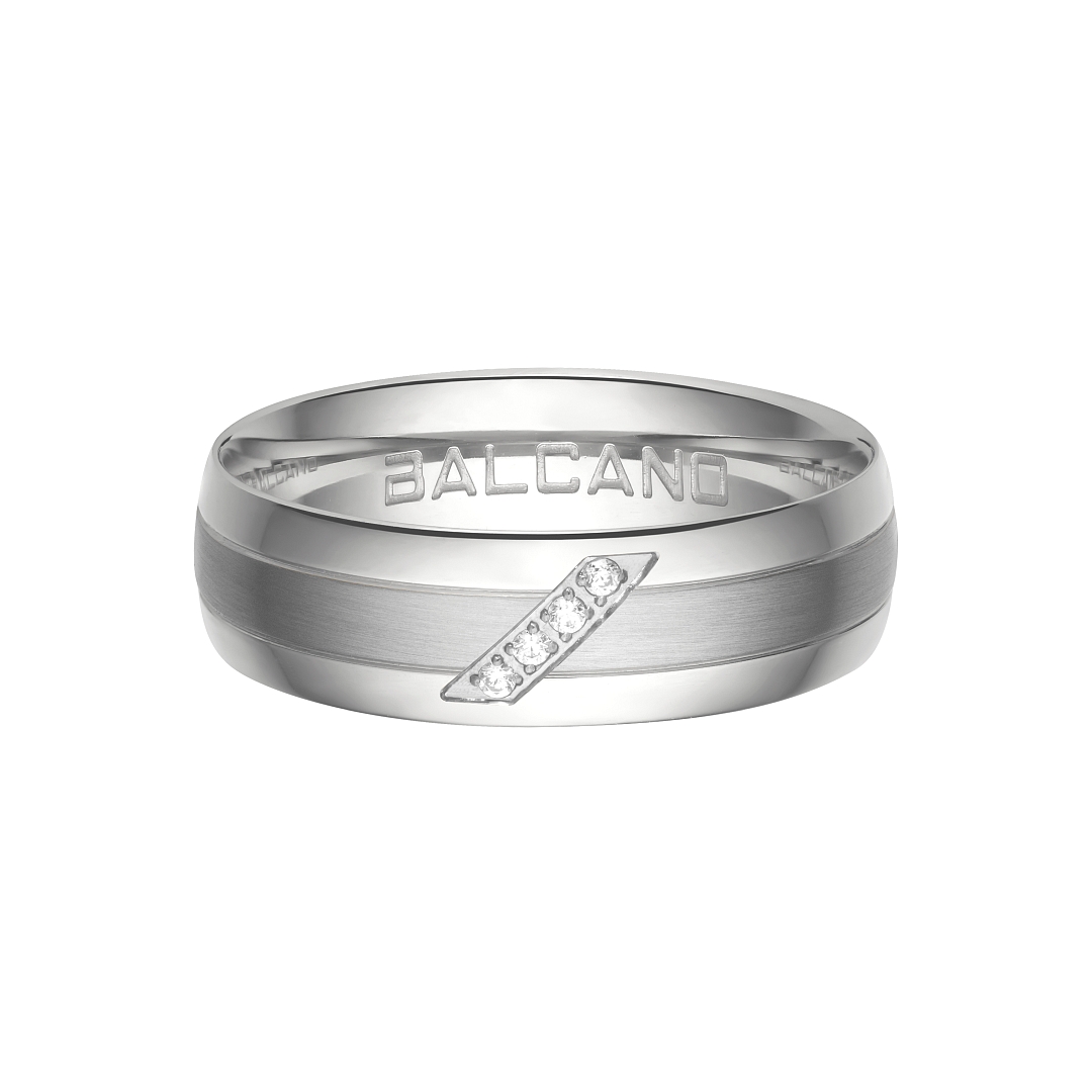 BALCANO - Elice / Bague en acier inoxydable avec pierres précieuses zirconium (030037ZY00)