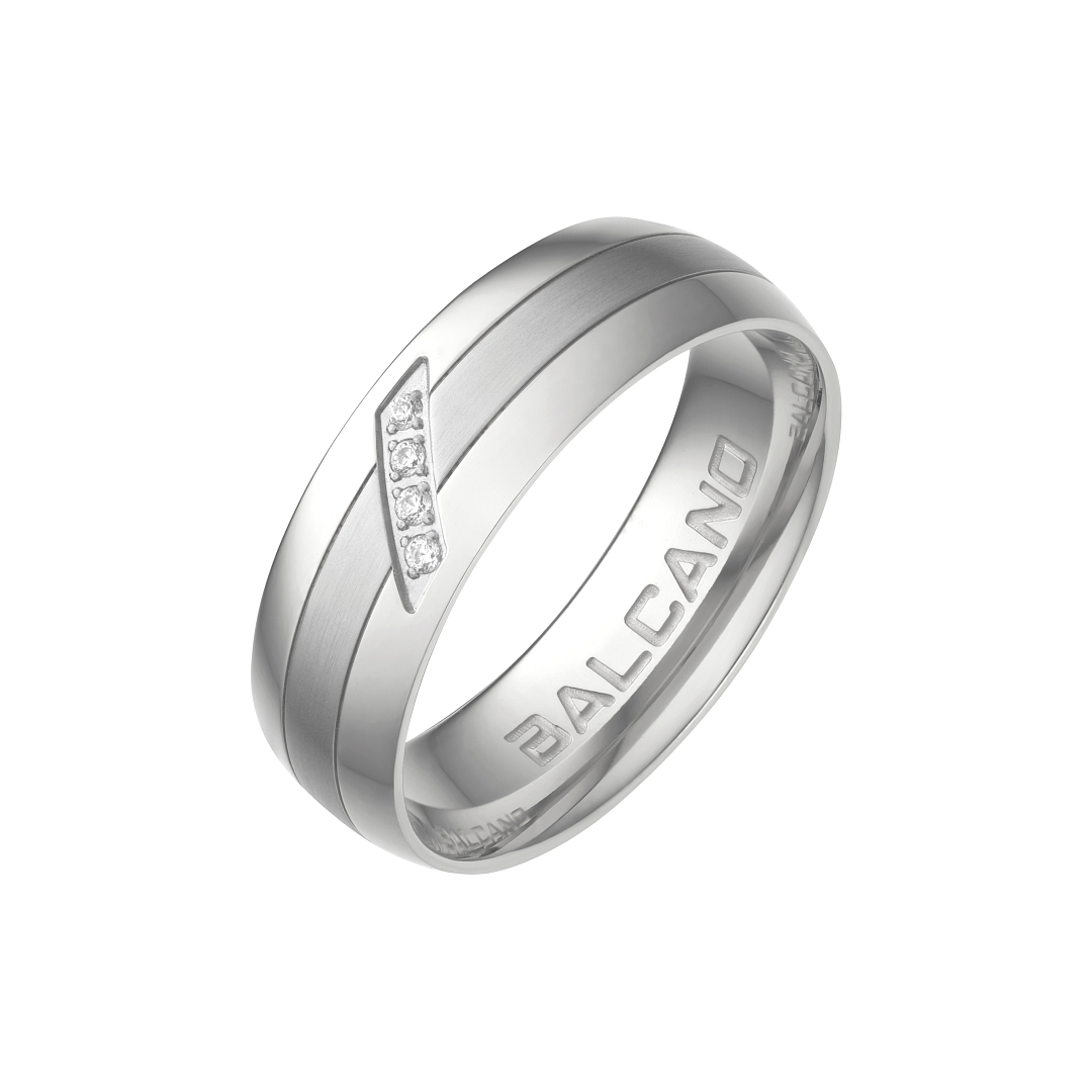BALCANO - Elice / Bague en acier inoxydable avec pierres précieuses zirconium (030037ZY00)
