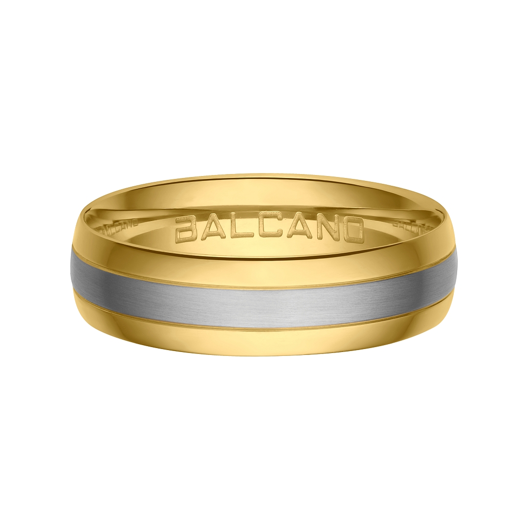 BALCANO - Elice / Edelstahl Trauring mit 18K Vergoldung (030038ZY99)
