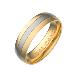 BALCANO - Elice / Stainless Steel Ring with 18K Gold Plated