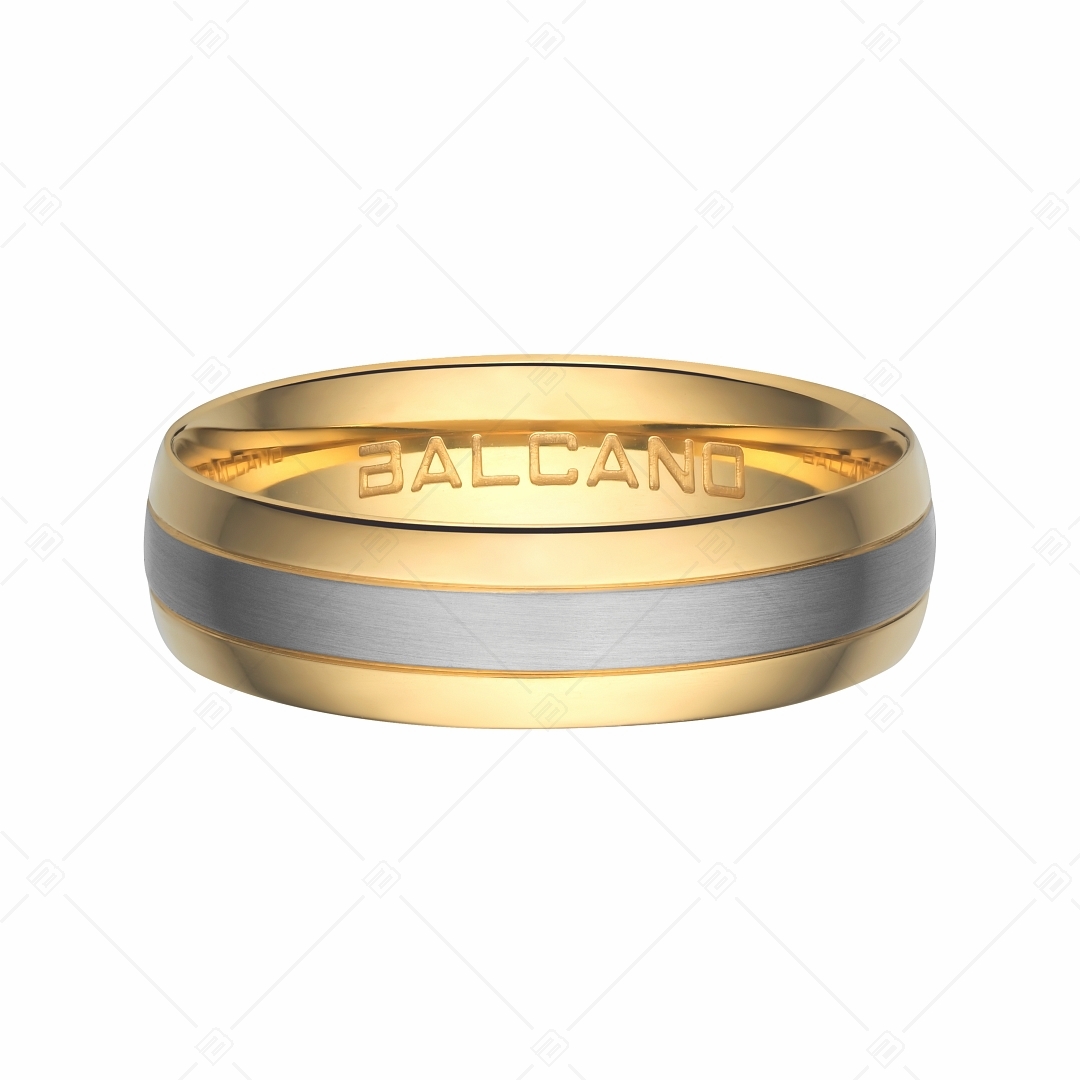 BALCANO - Elice / Edelstahl Trauring mit 18K Vergoldung (030038ZY99)