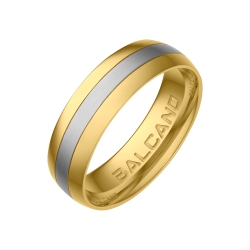 BALCANO - Elice / Stainless Steel Ring with 18K Gold Plated