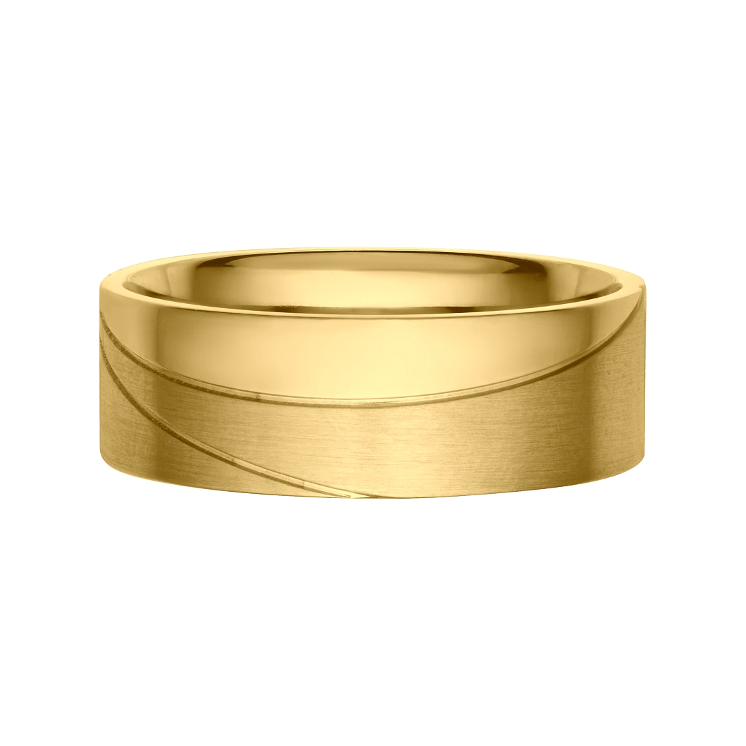 BALCANO - Sunny / Edelstahl Trauring, 18K vergoldet (030040ZY99)