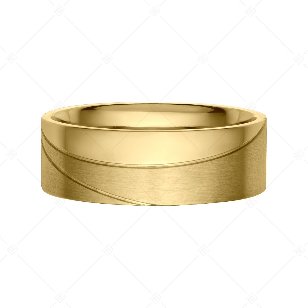 BALCANO - Sunny / Stainless Steel Wedding Ring, 18K Gold Plated (030040ZY99)