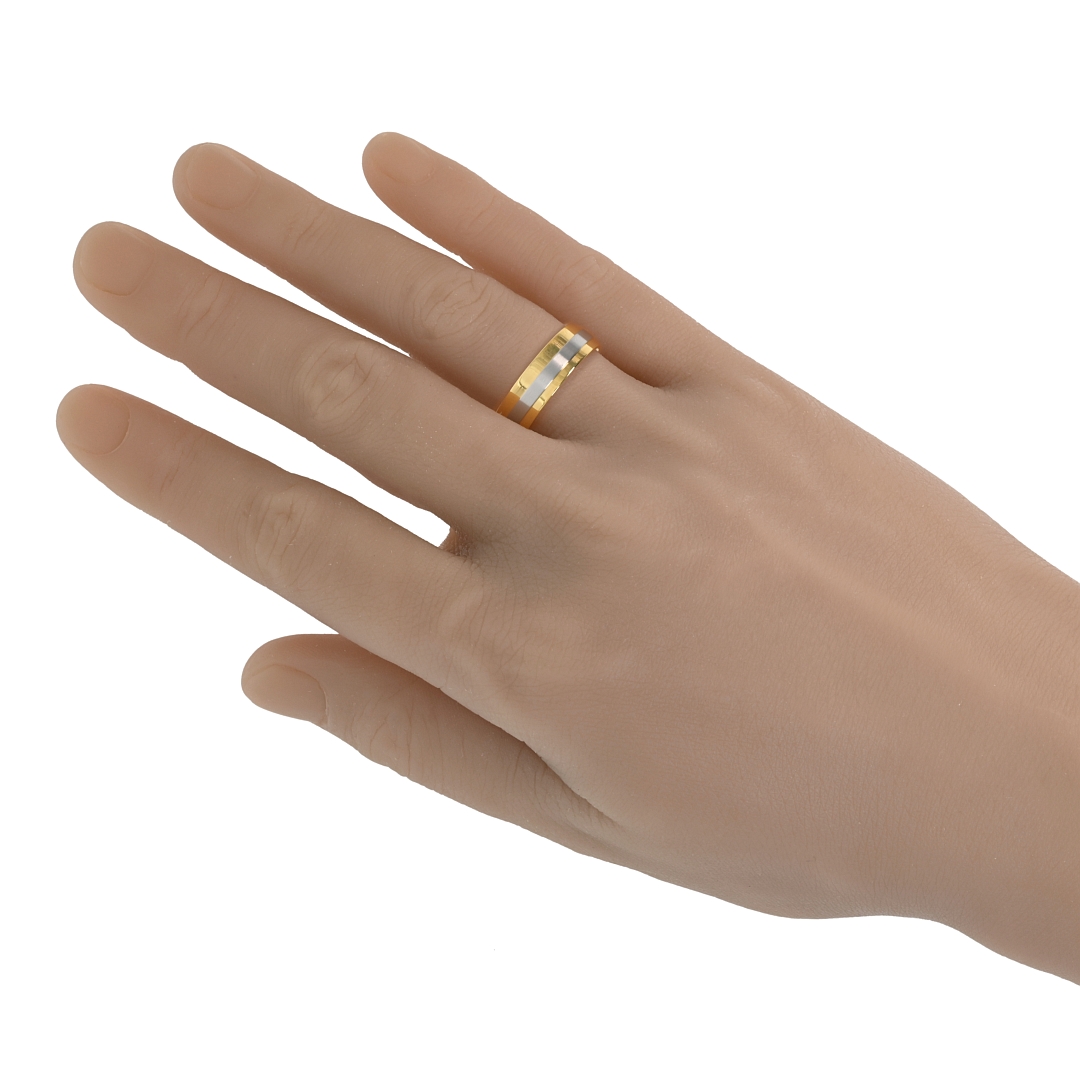 BALCANO - Kris / 18K Gold Plated Stainless Steel Ring With a Matt Finish Belt (030042ZY99)