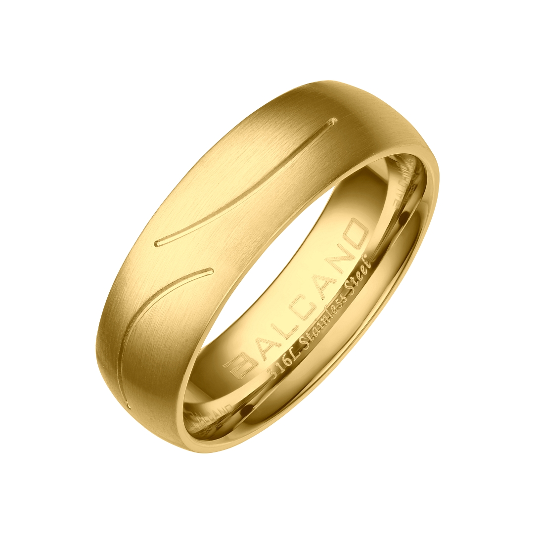 BALCANO - Universo / Edelstahl Trauring 18K vergoldet (030045ZY99)