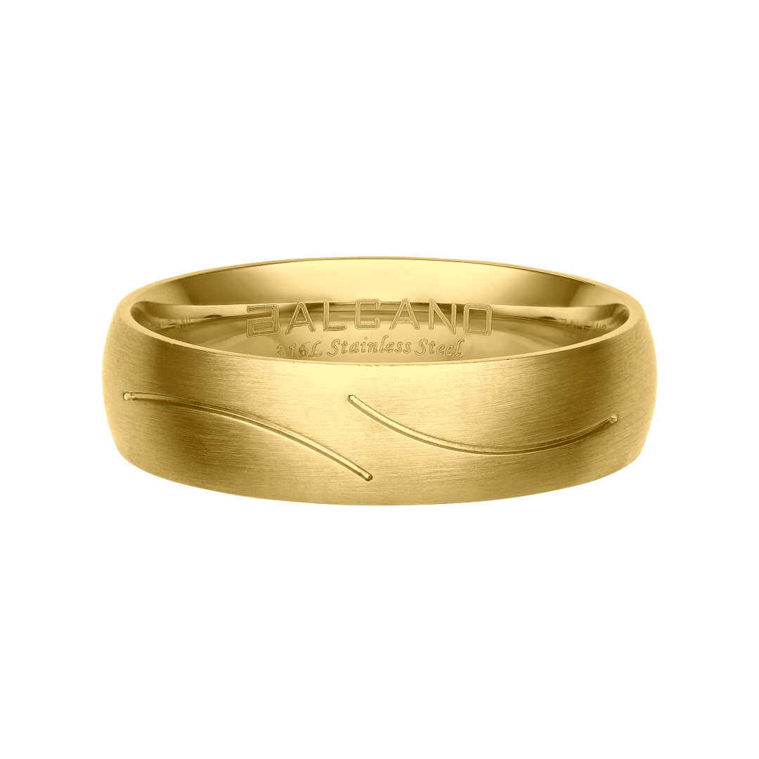 BALCANO - Universo / Edelstahl Trauring 18K vergoldet (030045ZY99)