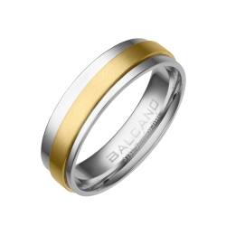 BALCANO - Palmer / Stainless Steel Wedding Ring 18K Gold Plated
