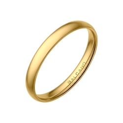 BALCANO - Slim / Edelstahl Trauring 18K vergoldet