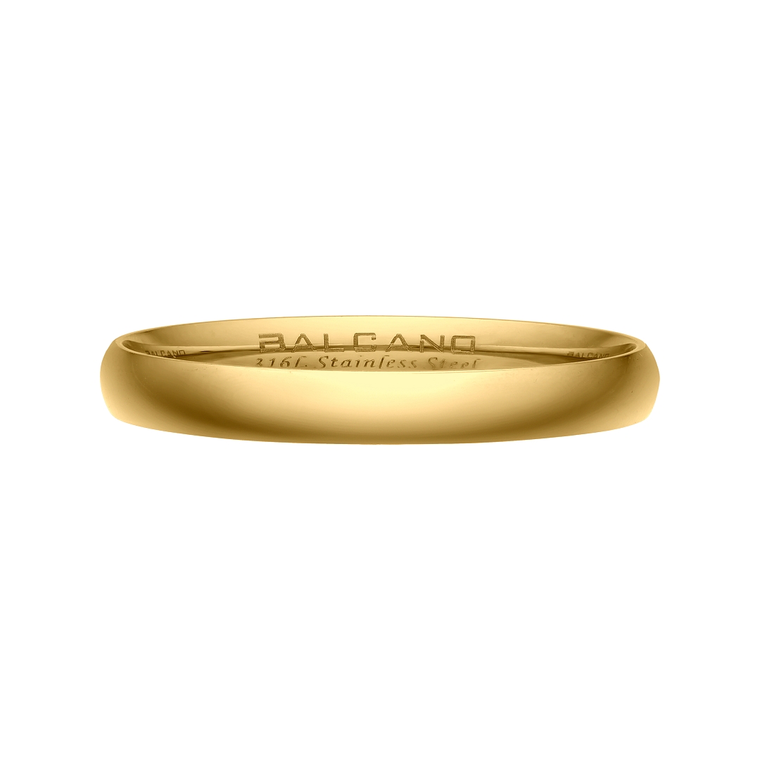 BALCANO - Slim / Stainless Steel Wedding Ring 18K Gold Plated (030049ZY99)
