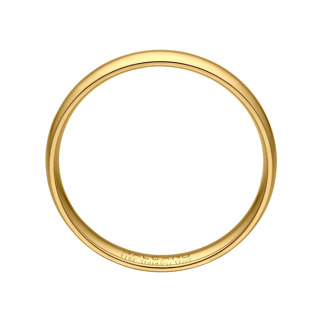 BALCANO - Slim / Stainless Steel Wedding Ring 18K Gold Plated (030049ZY99)