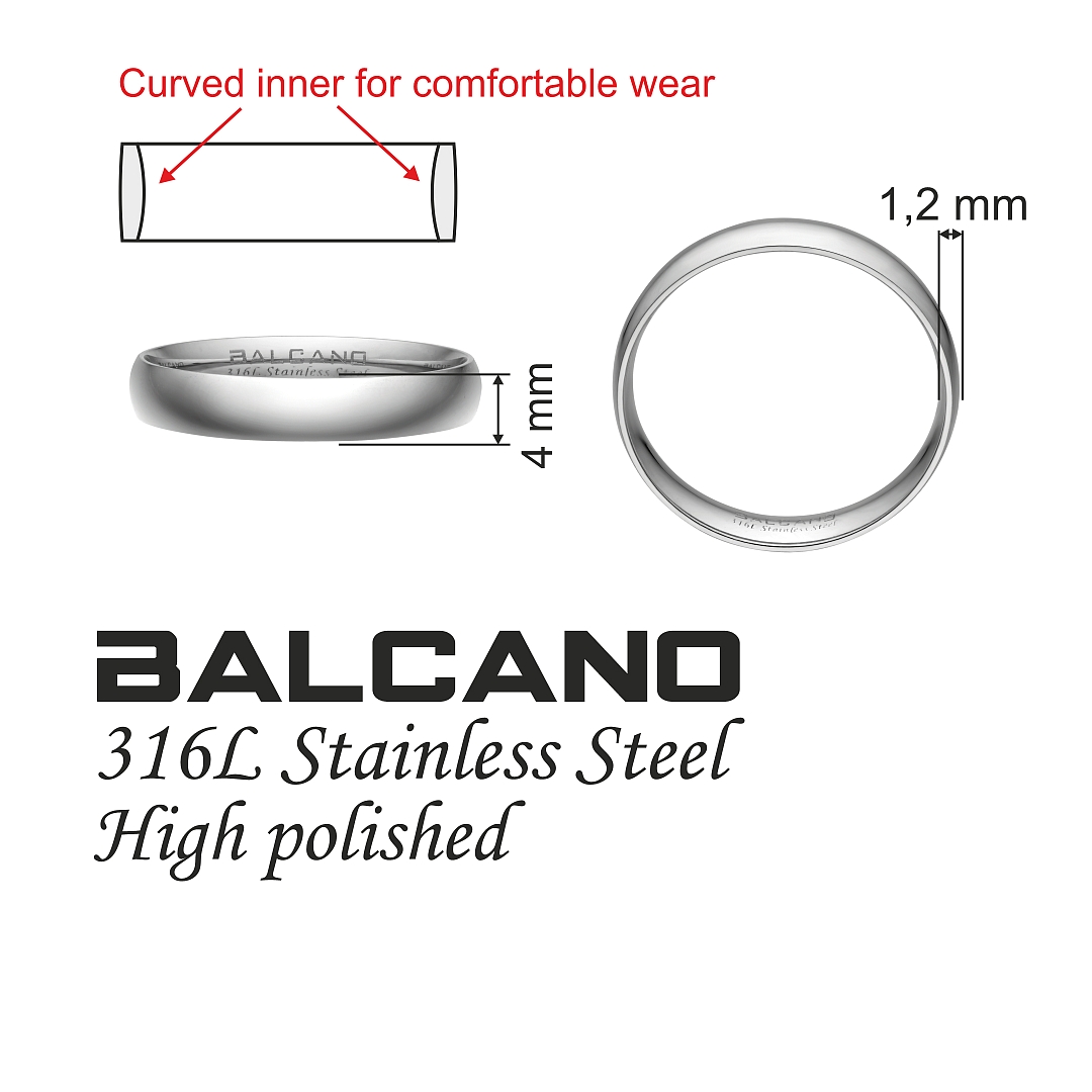 BALCANO - Aurielle / Bague de mariageen acier inoxydable (030050ZY99)