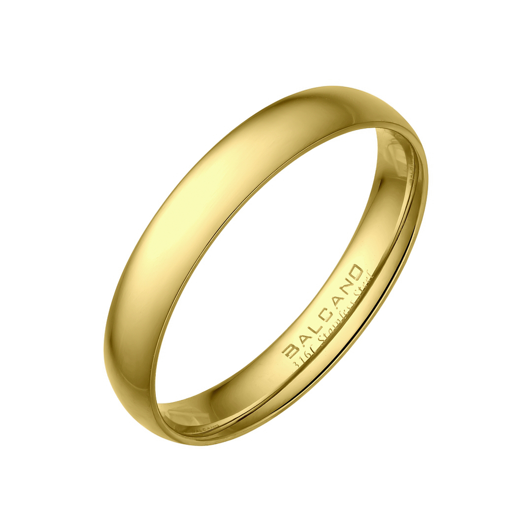 BALCANO -  / Edelstahl Trauring 18K vergoldet (030051ZY99)