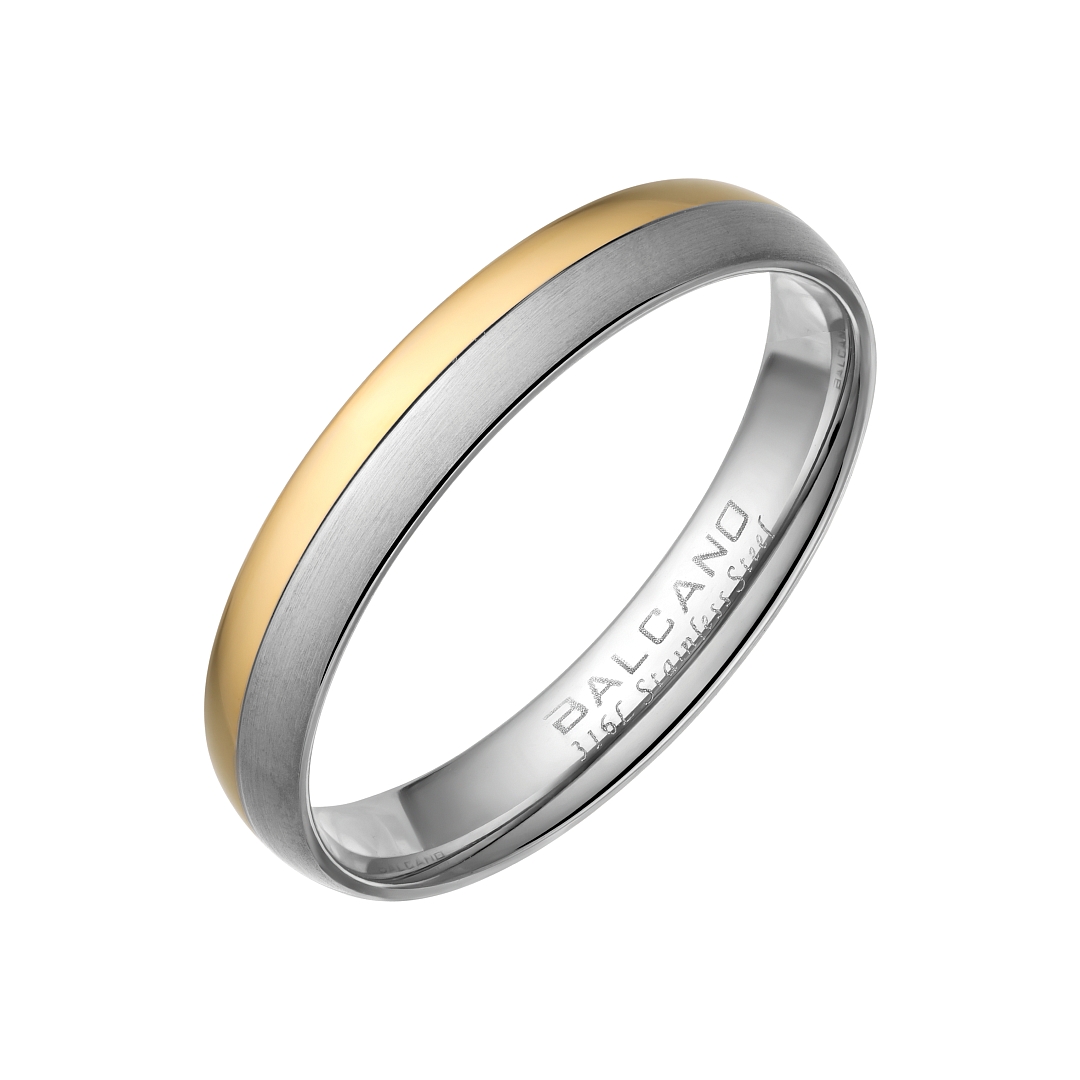 BALCANO - Eclipse / Bague de mariageen acier inoxydable plaqué or 18K (030052ZY99)