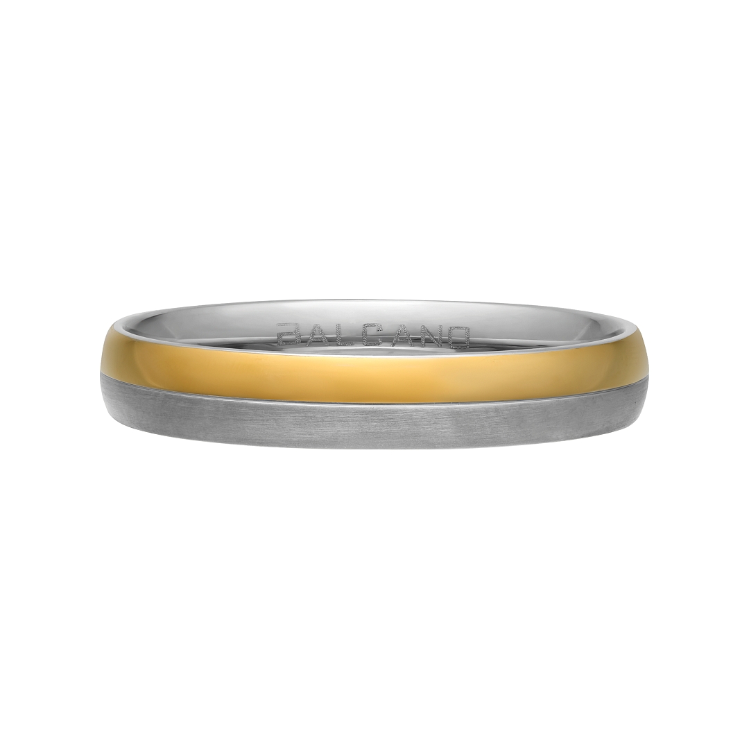BALCANO - Eclipse / Bague de mariageen acier inoxydable plaqué or 18K (030052ZY99)