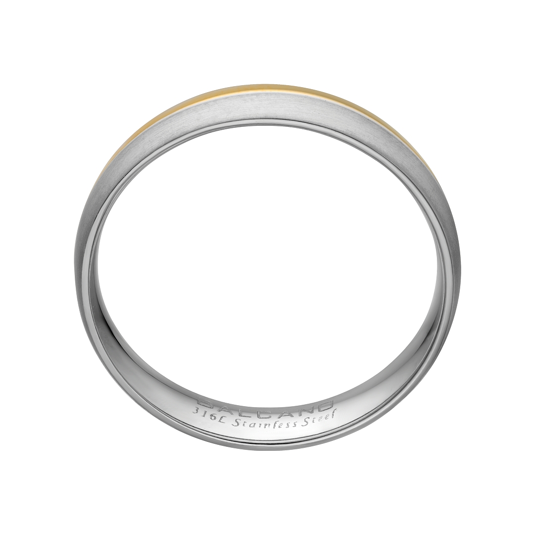 BALCANO - Eclipse / Bague de mariageen acier inoxydable plaqué or 18K (030052ZY99)