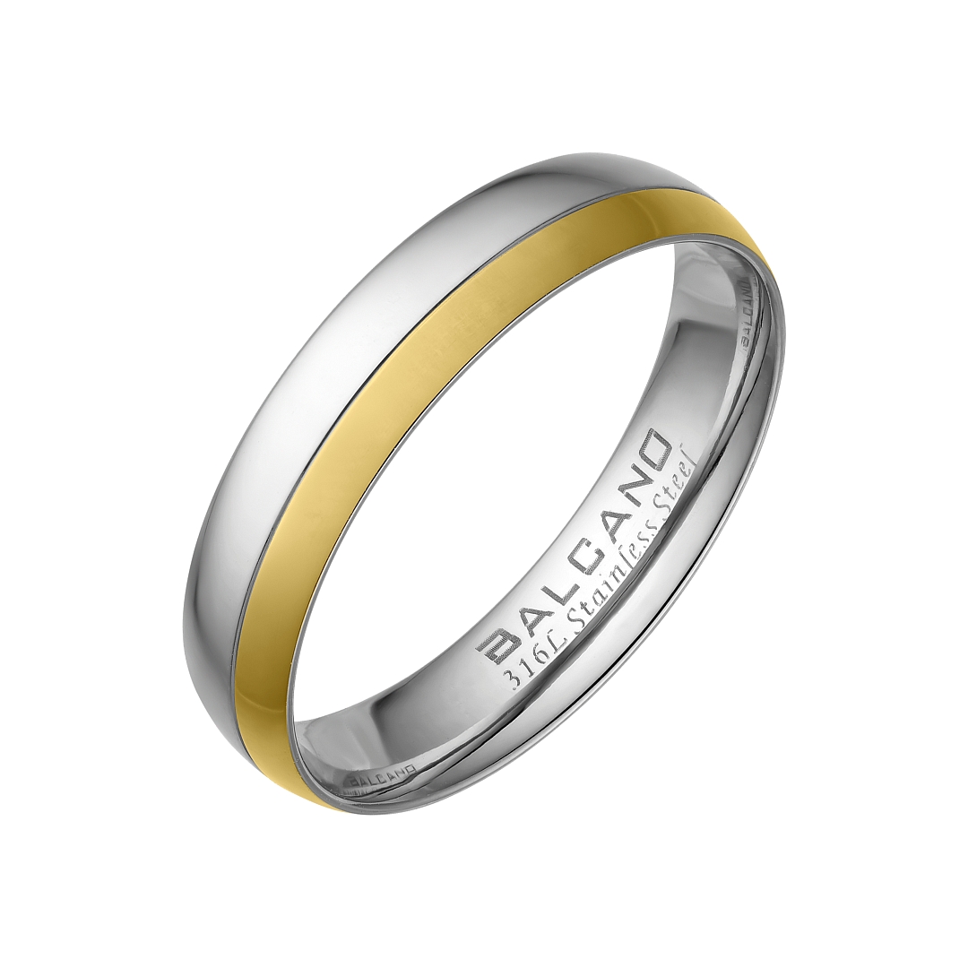 BALCANO -  / Edelstahl Trauring 18K vergoldet (030053ZY99)