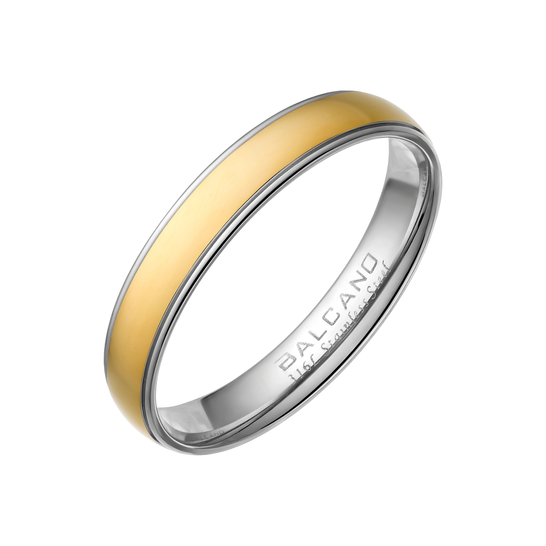 BALCANO -  / Edelstahl Trauring 18K vergoldet (030054ZY99)