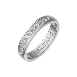 BALCANO - Diadema / Engagement Ring With High Polish and Cubic Zirconia Gemstone