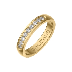 BALCANO - Diadema / Edelsthal Verlobungsring mit 18K Gold Beschichtung und Zirkonia Edelsteinen