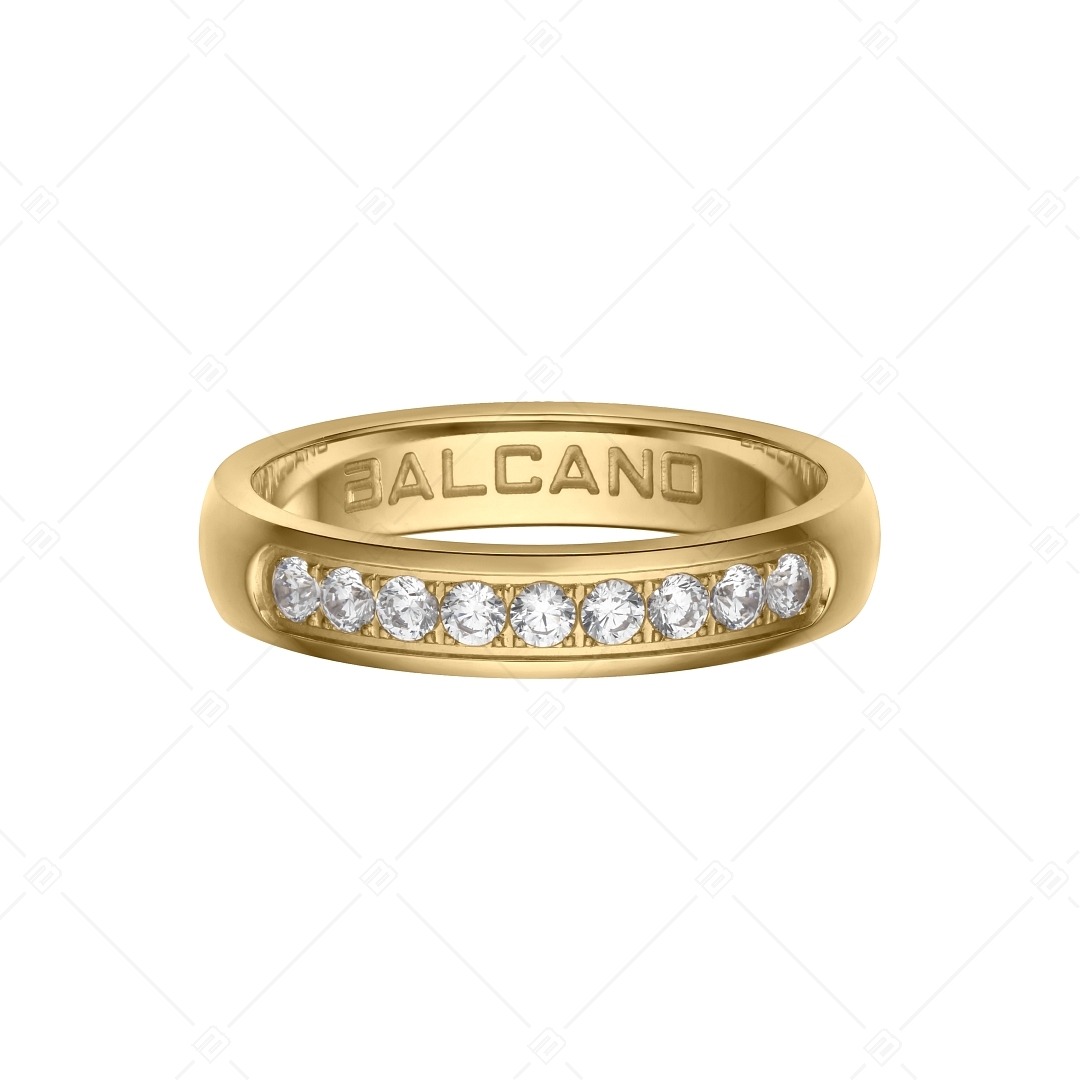 BALCANO - Diadema / Edelsthal Verlobungsring mit 18K Gold Beschichtung und Zirkonia Edelsteinen (030108ZY00)