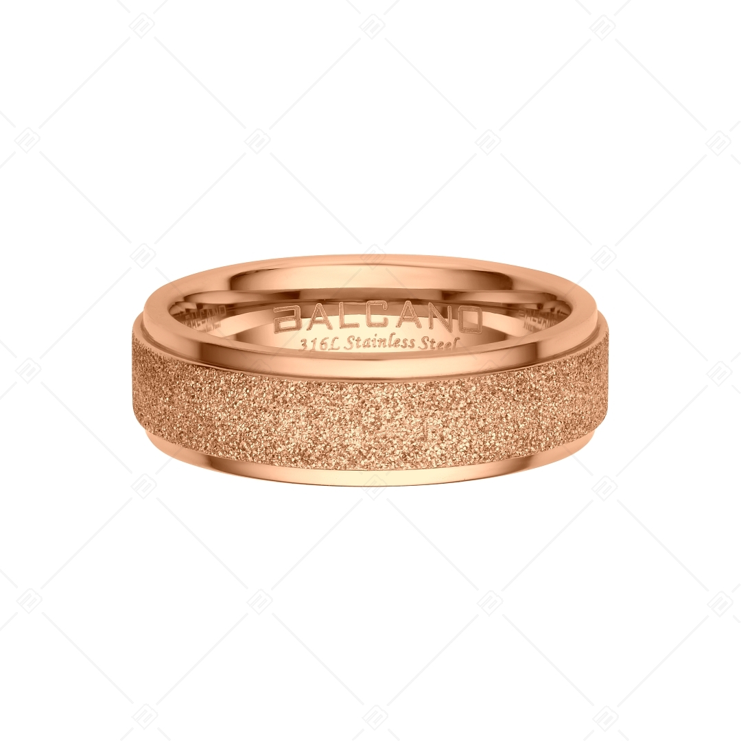 BALCANO - Caprice / Unique 18K Rose Gold Plated Stainless Steel Ring With Glitter (041201BC96)