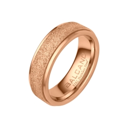 BALCANO - Caprice / Unique 18K Rose Gold Plated Stainless Steel Ring with Glitter