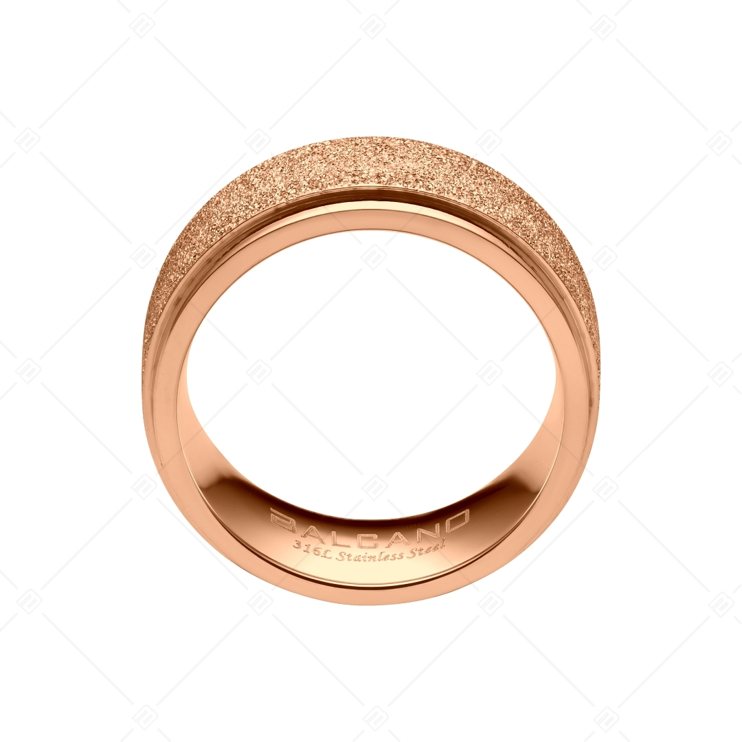BALCANO - Caprice / Unique 18K Rose Gold Plated Stainless Steel Ring With Glitter (041201BC96)