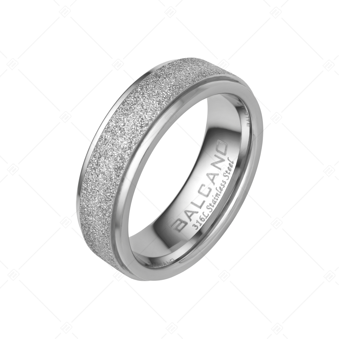BALCANO - Caprice / Einzigartiger Ring aus glimmerpoliertem Edelstahl (041201BC97)