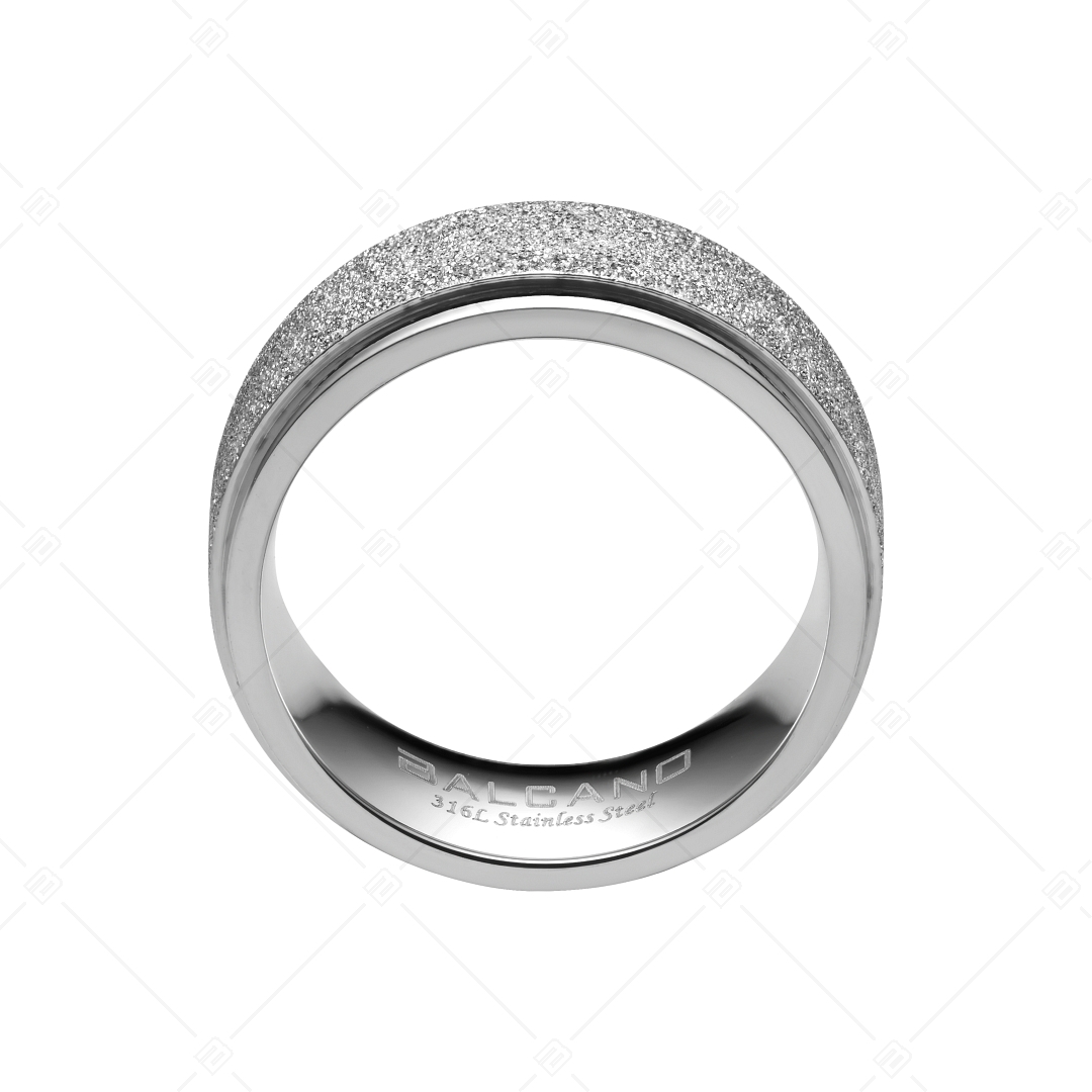 BALCANO - Caprice / Einzigartiger Ring aus glimmerpoliertem Edelstahl (041201BC97)