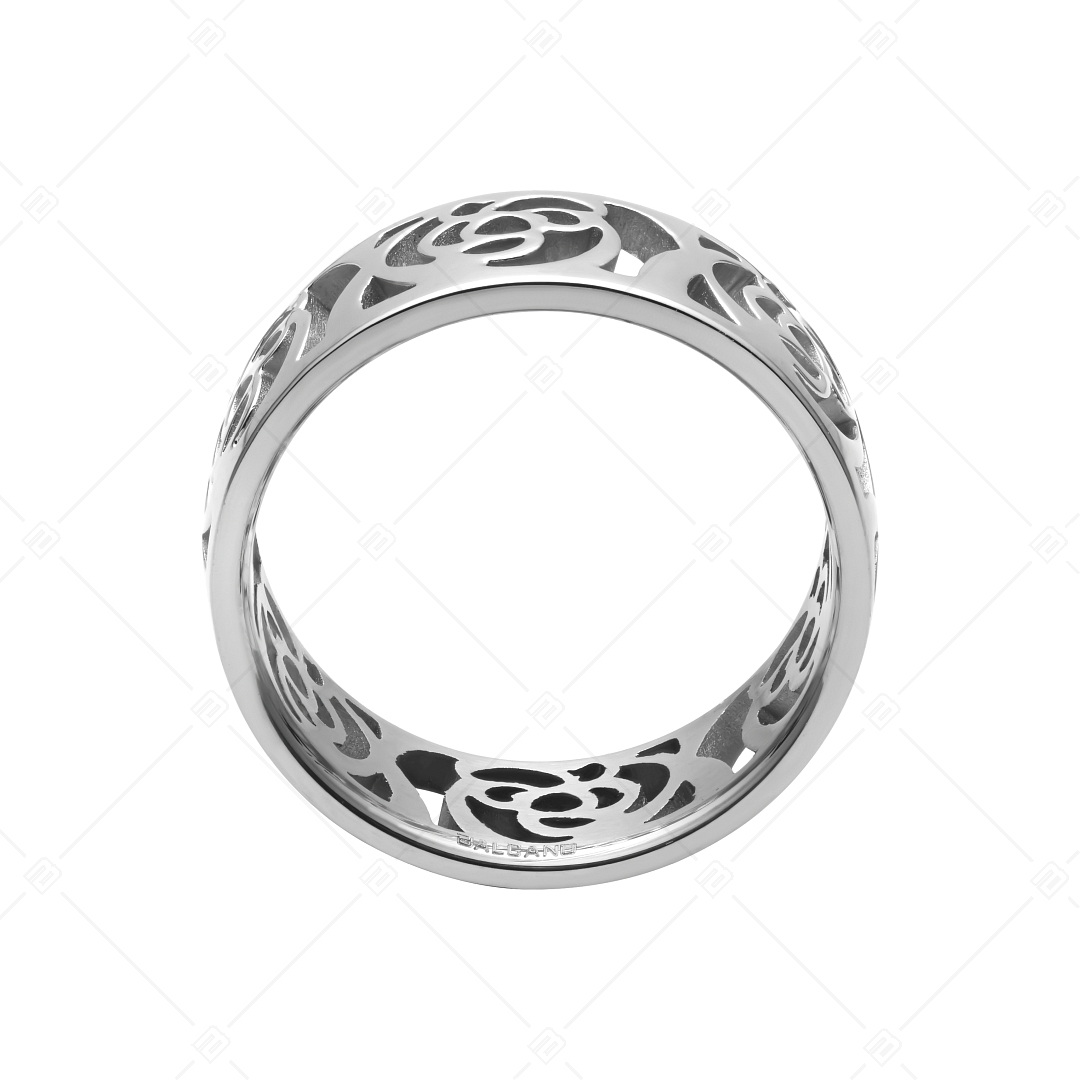 BALCANO - Camilla / Stainless Steel Ring with Flower Pattern and High Polished (041204BC97)